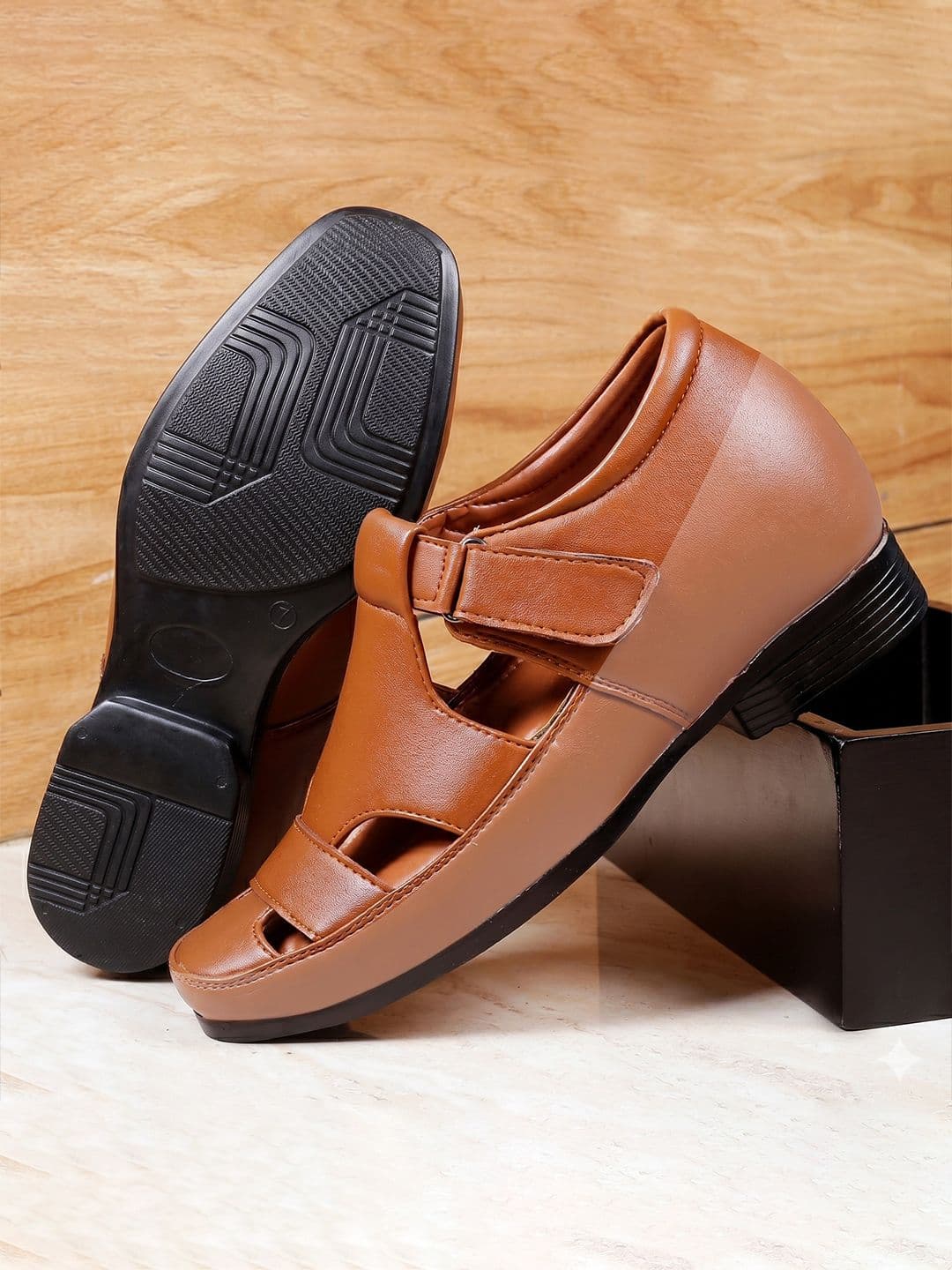 Bxxy Men Hidden Elevator Shoe-Style Sandals - view 1