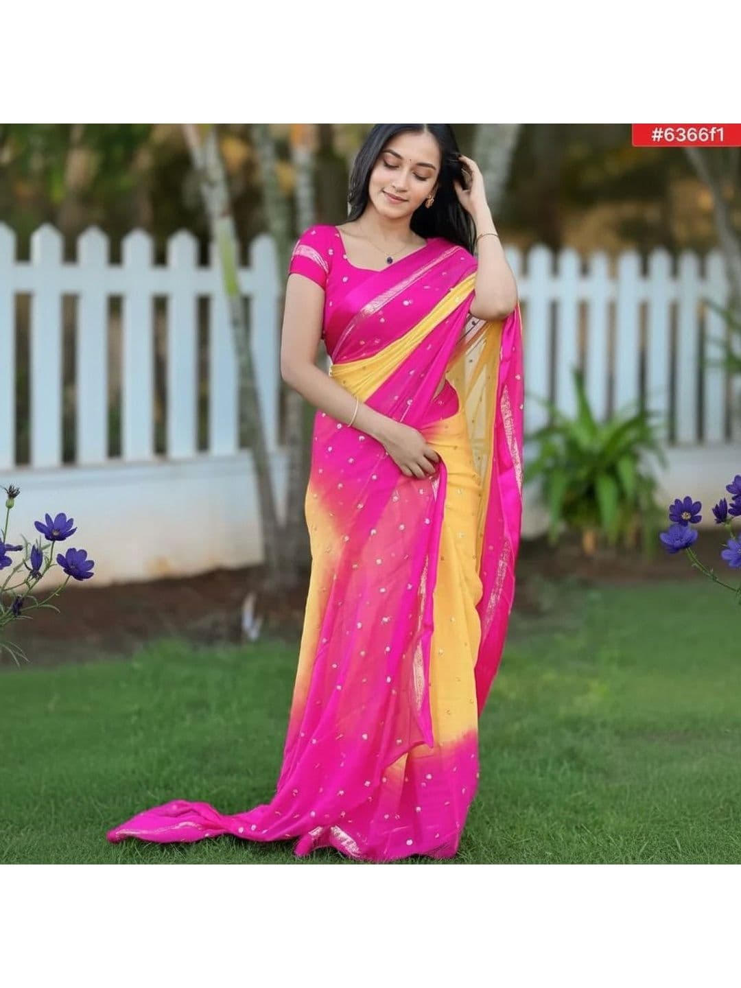 VAMIKA FASHION Ombre Saree thumbnail 3