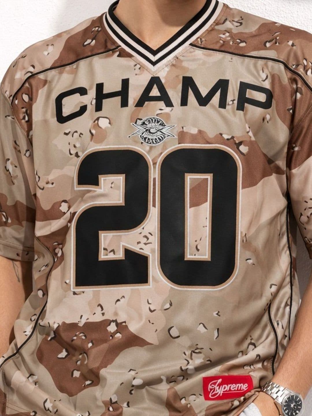 Force Men Camouflage Printed V-Neck T-shirt thumbnail 3
