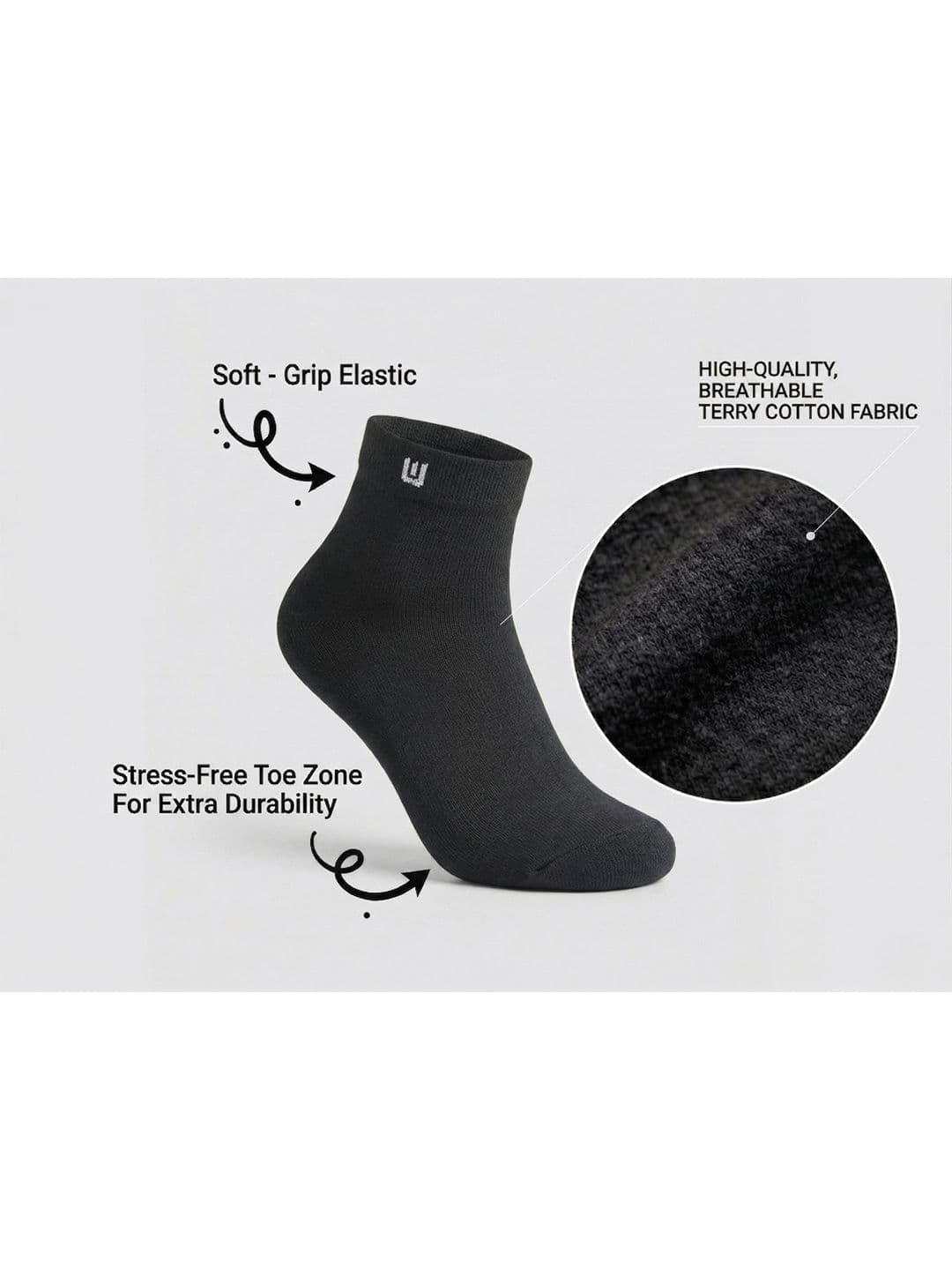 Moda Rapido Men Pack of 5 Cotton Assorted Ankle Length Socks thumbnail 2