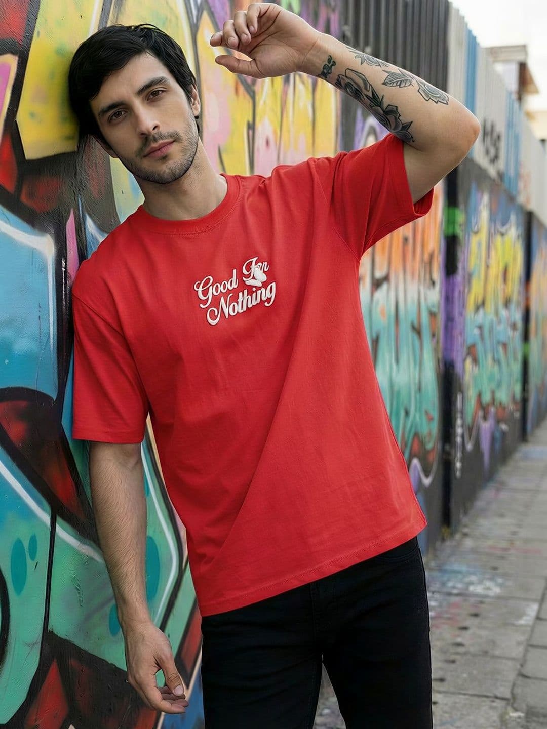 TOXA Men Typography Printed T-shirt thumbnail 5