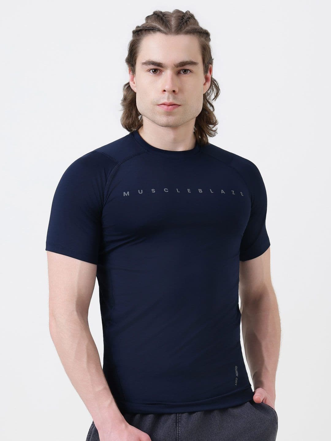 MuscleBlaze Unisex Brand Logo Printed Round Neck Compression T-shirt - view 1
