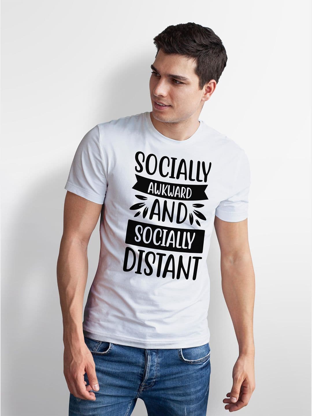 Seekbuylove Men Typography Printed Bio Finish T-shirt thumbnail 3