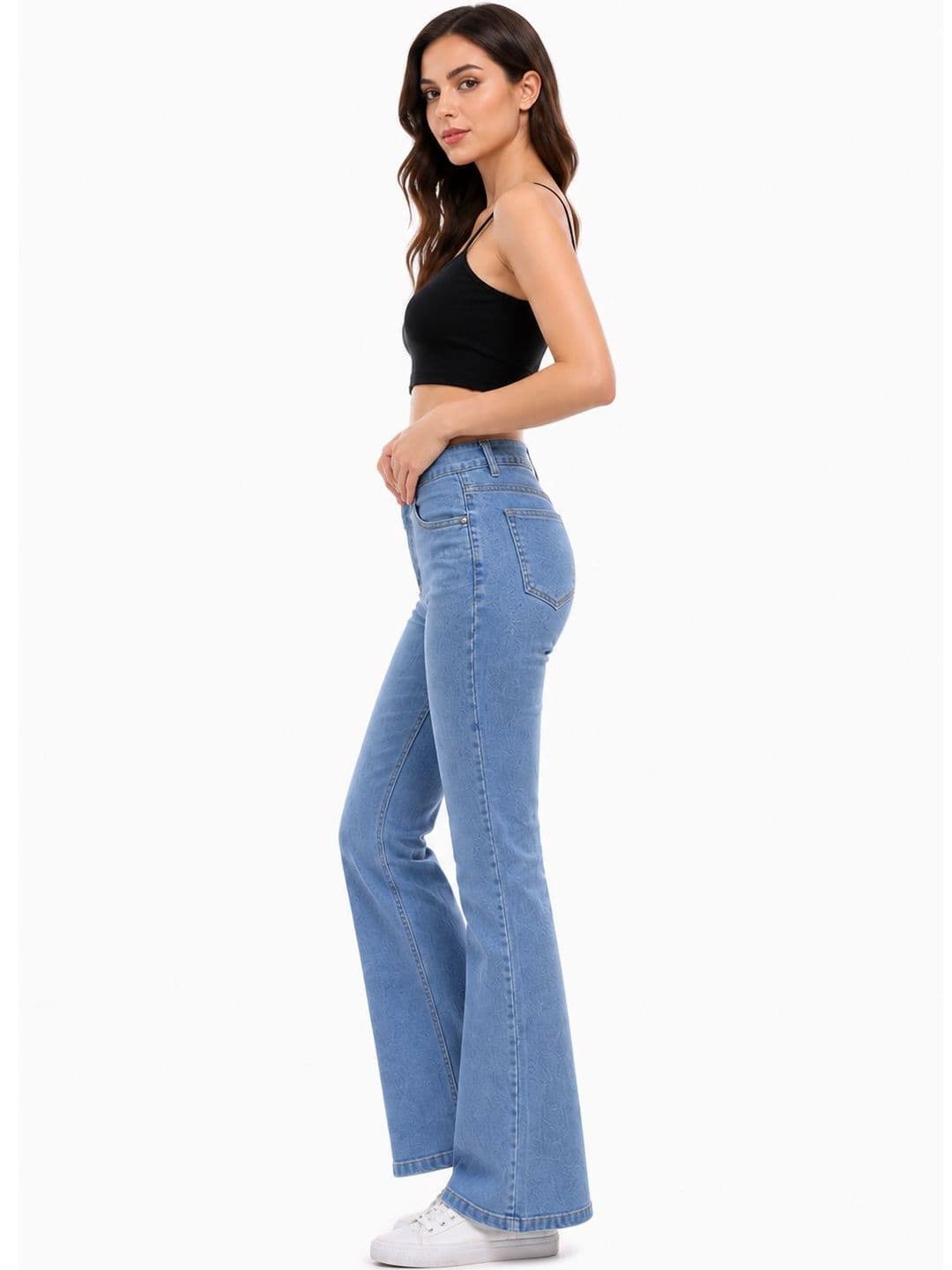 ZARISTAA Women Jean Flared High-Rise Stretchable Jeans thumbnail 5