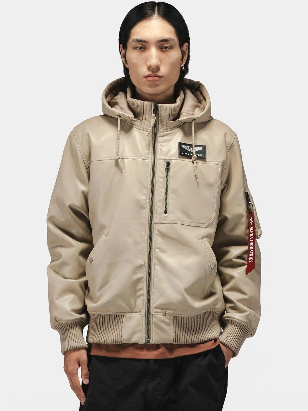 ALPHA INDUSTRIES Unisex Faux Leather Jackets thumbnail 2