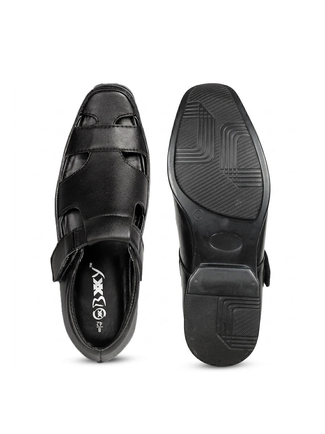 Bxxy Men Black Elevator Formal Cushion Insole Sandal thumbnail 4