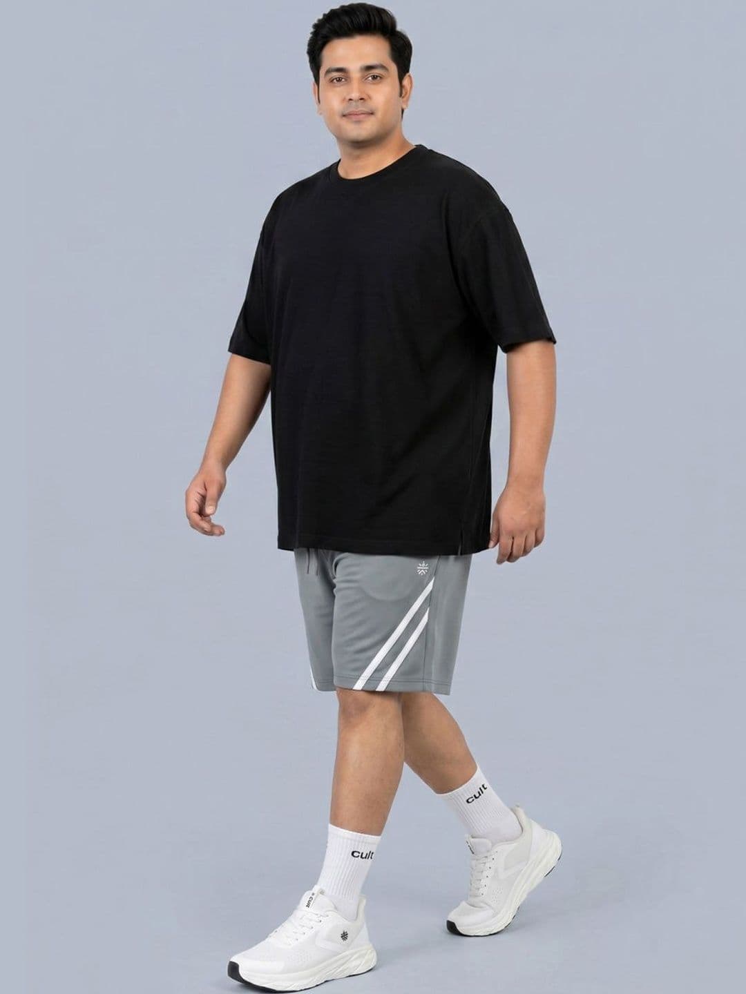CULT Men's Black One More Rep Graphic Plus Size Oversized Fit T-shirt thumbnail 4