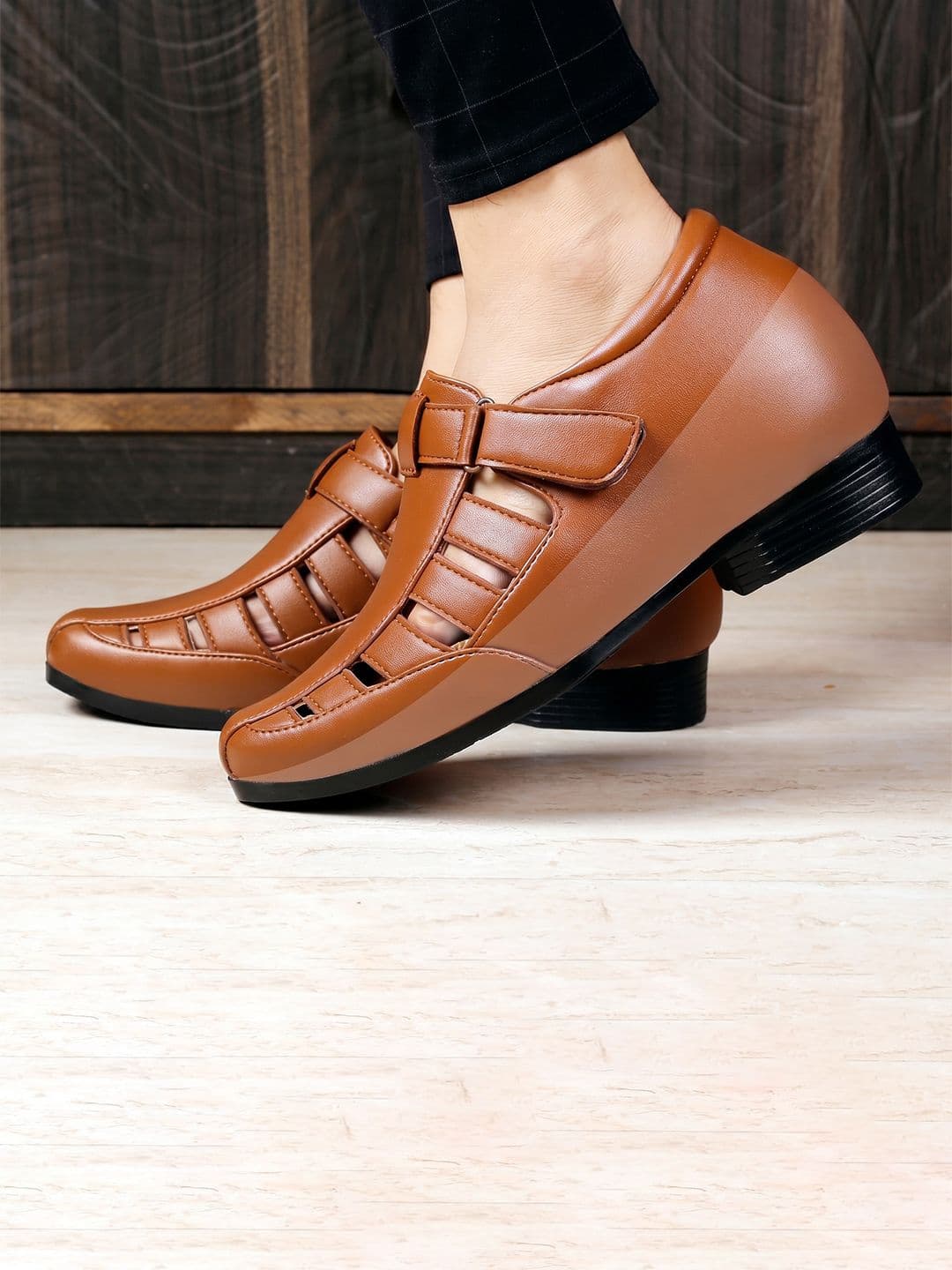 Bxxy Men 3 Inch Hidden Elevator Height Increasing Formal Shoe-Style Sandals - view 1