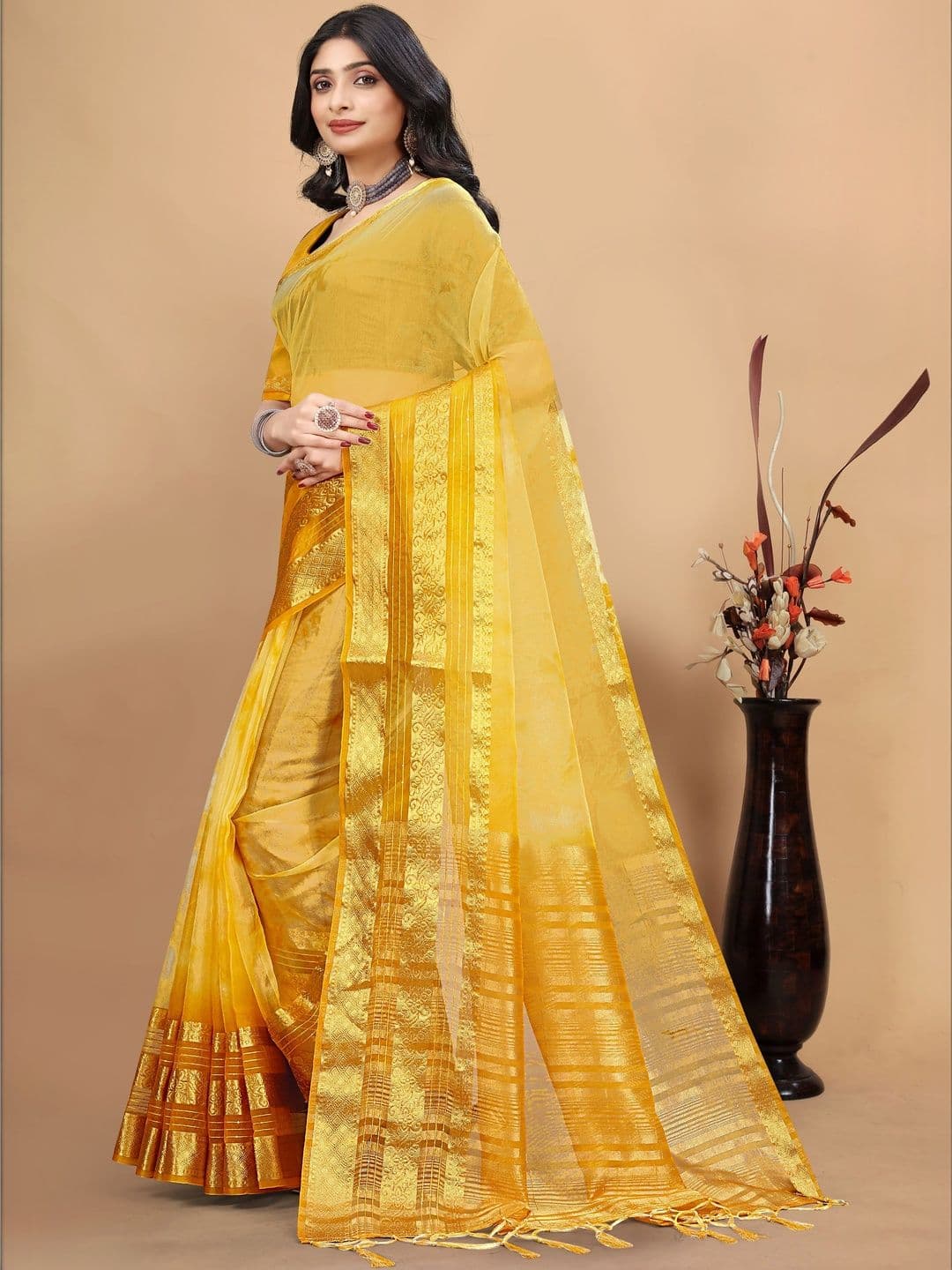 KOTHARI BS Woven Design Zari Art Silk Patola Saree thumbnail 4