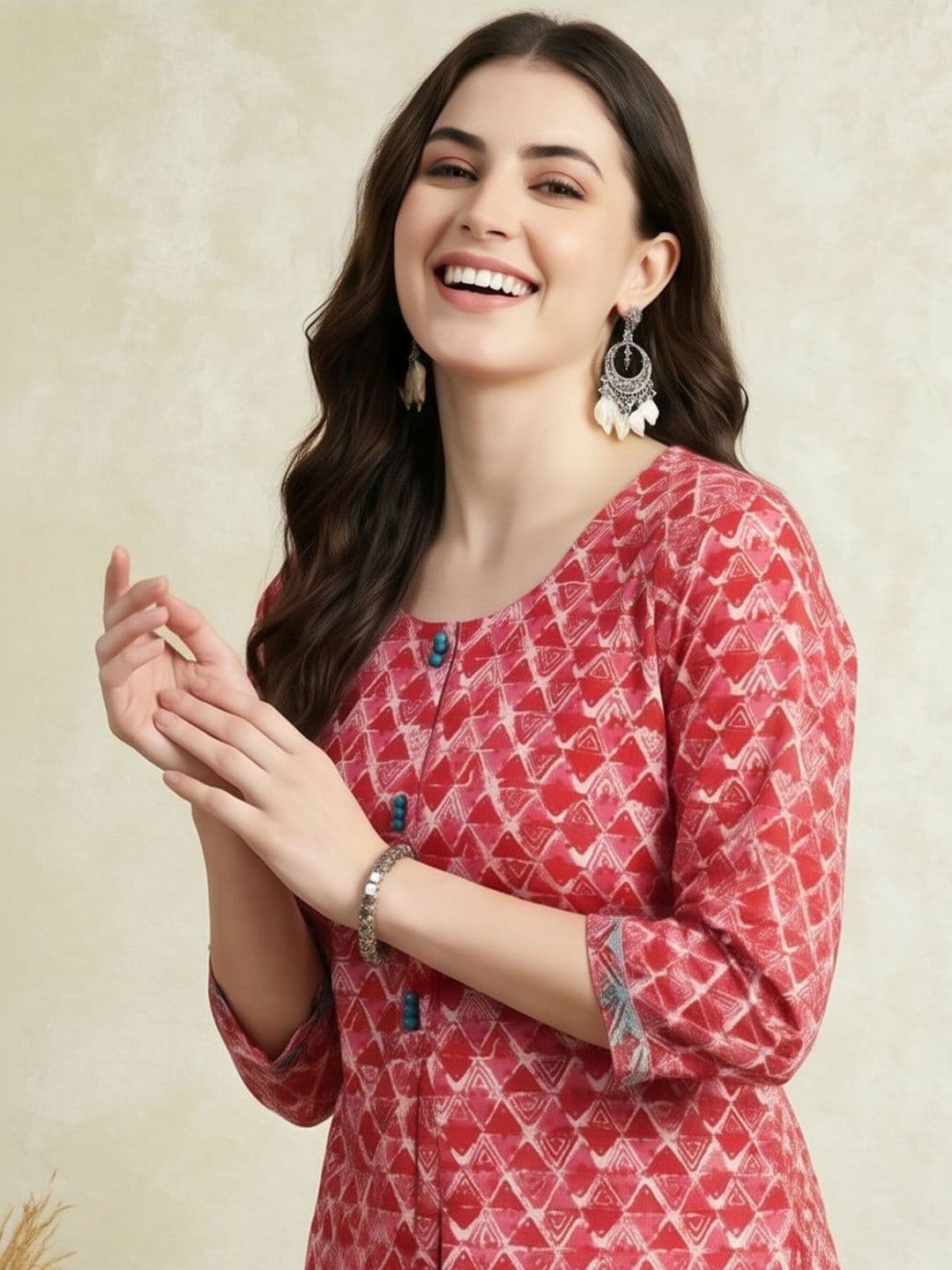 Jaipur Kurti Women Geometric Printed Kurta thumbnail 2
