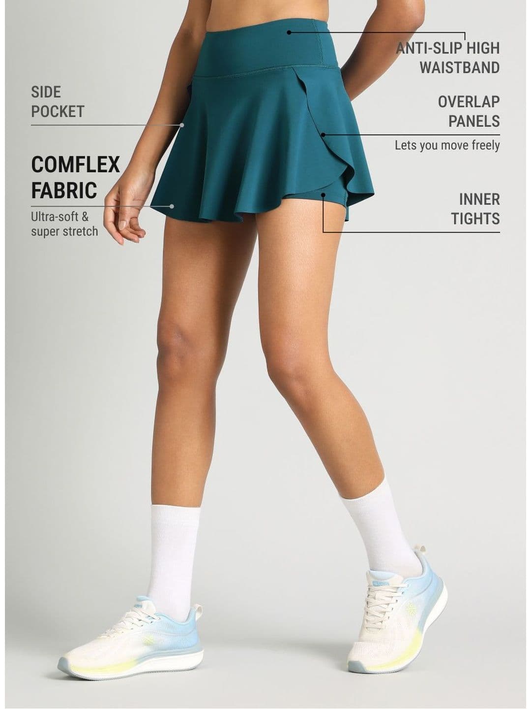 CULT Women's Blue True Performance Sculpted COMFlex Skorts thumbnail 4