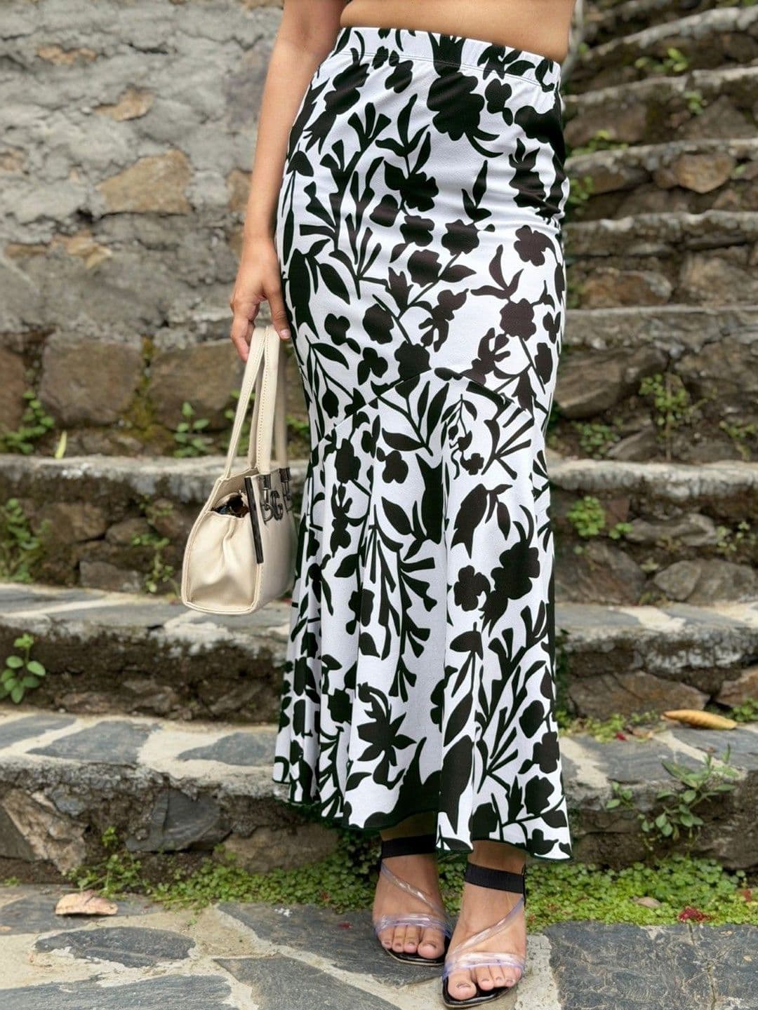 BAESD Women Floral Maxi Trumpet Skirt thumbnail 6