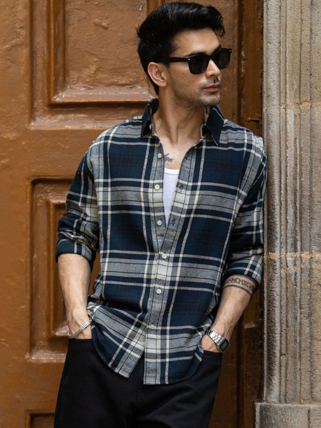 Powerlook Men Tartan Checks Checked Casual Shirt thumbnail 5