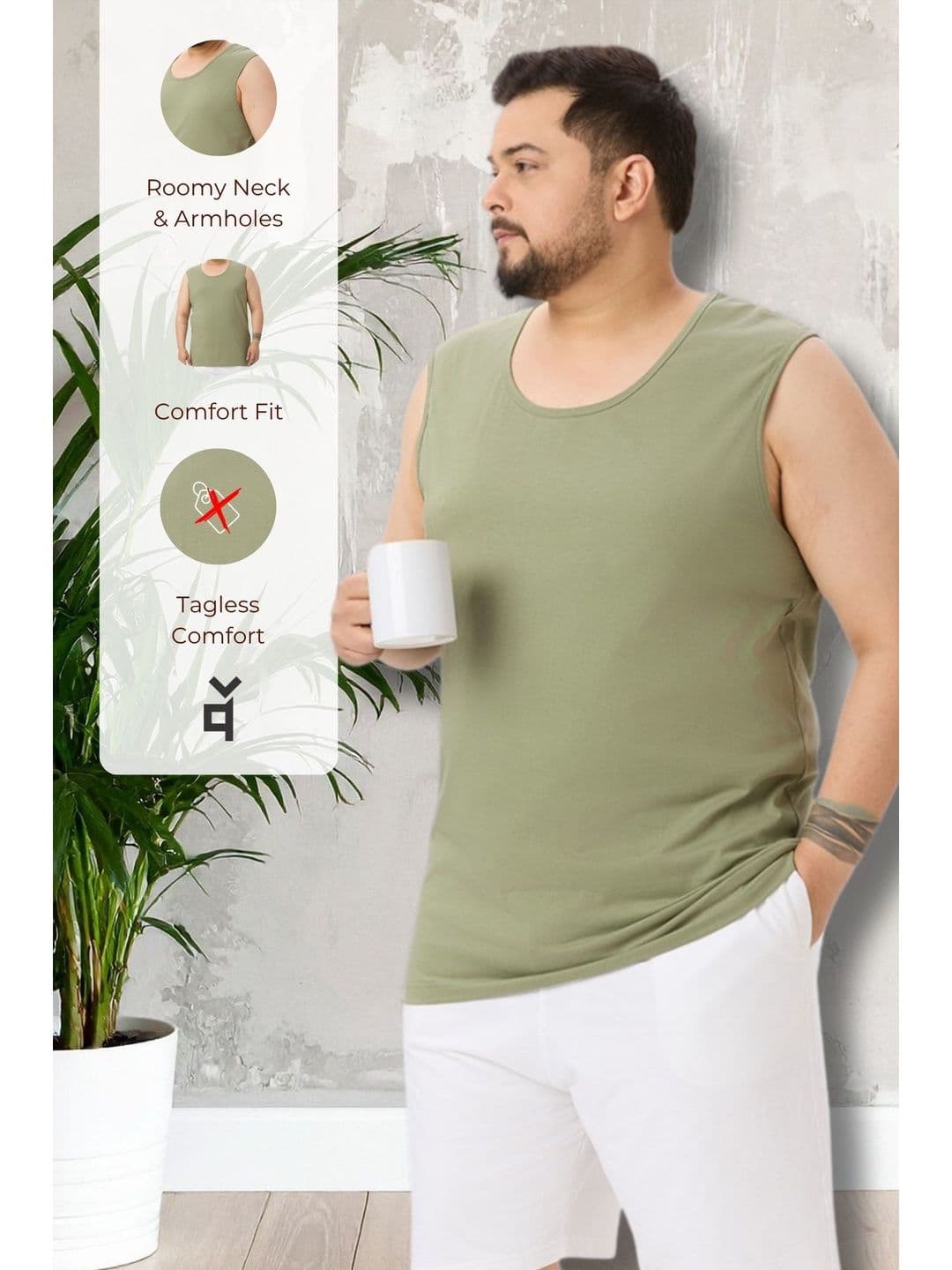 Vaishvik Plus Size Men T-Shirt thumbnail 3