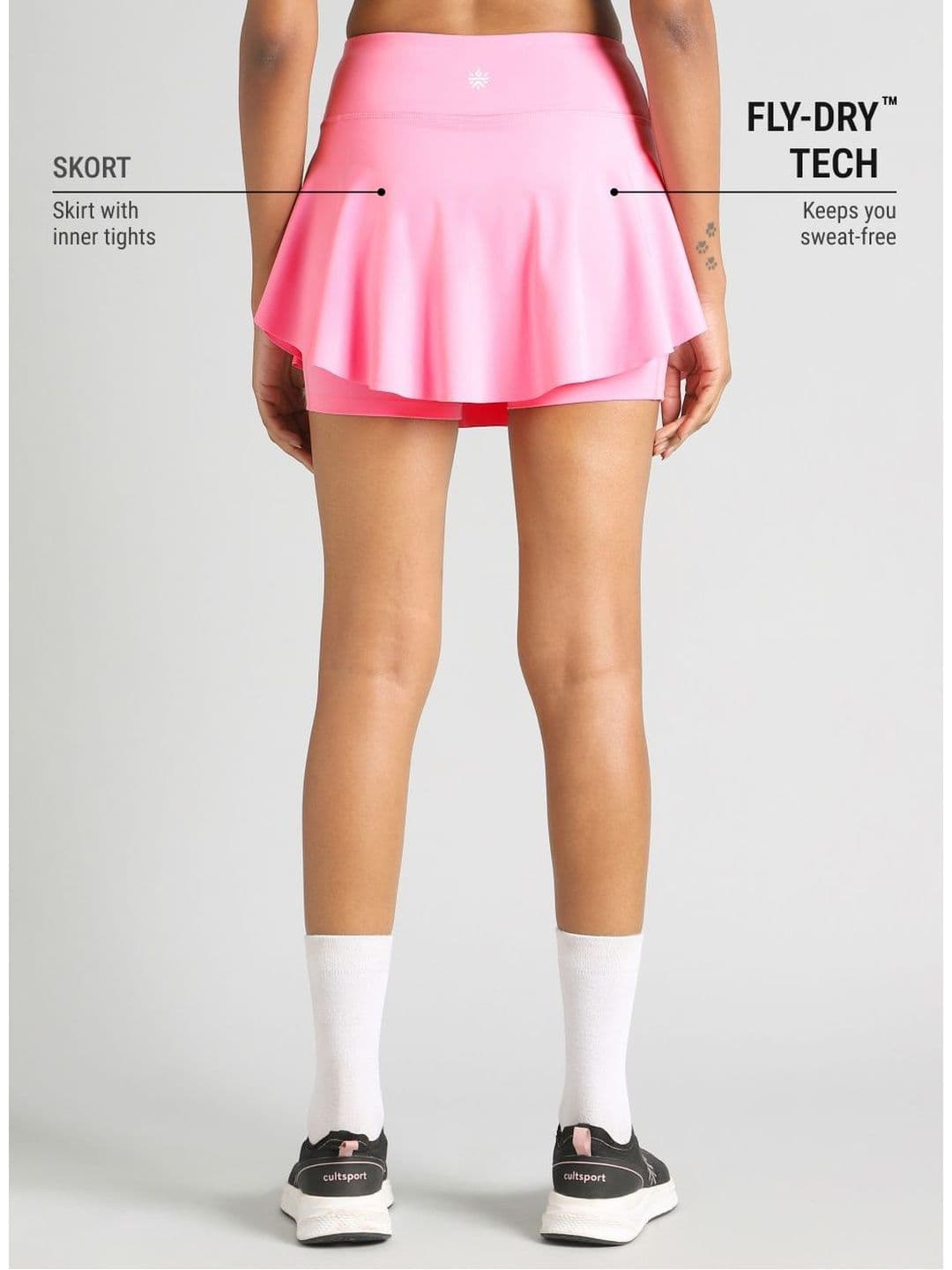 CULT Women's Pink True Performance Sculpted COMFlex Skorts thumbnail 2