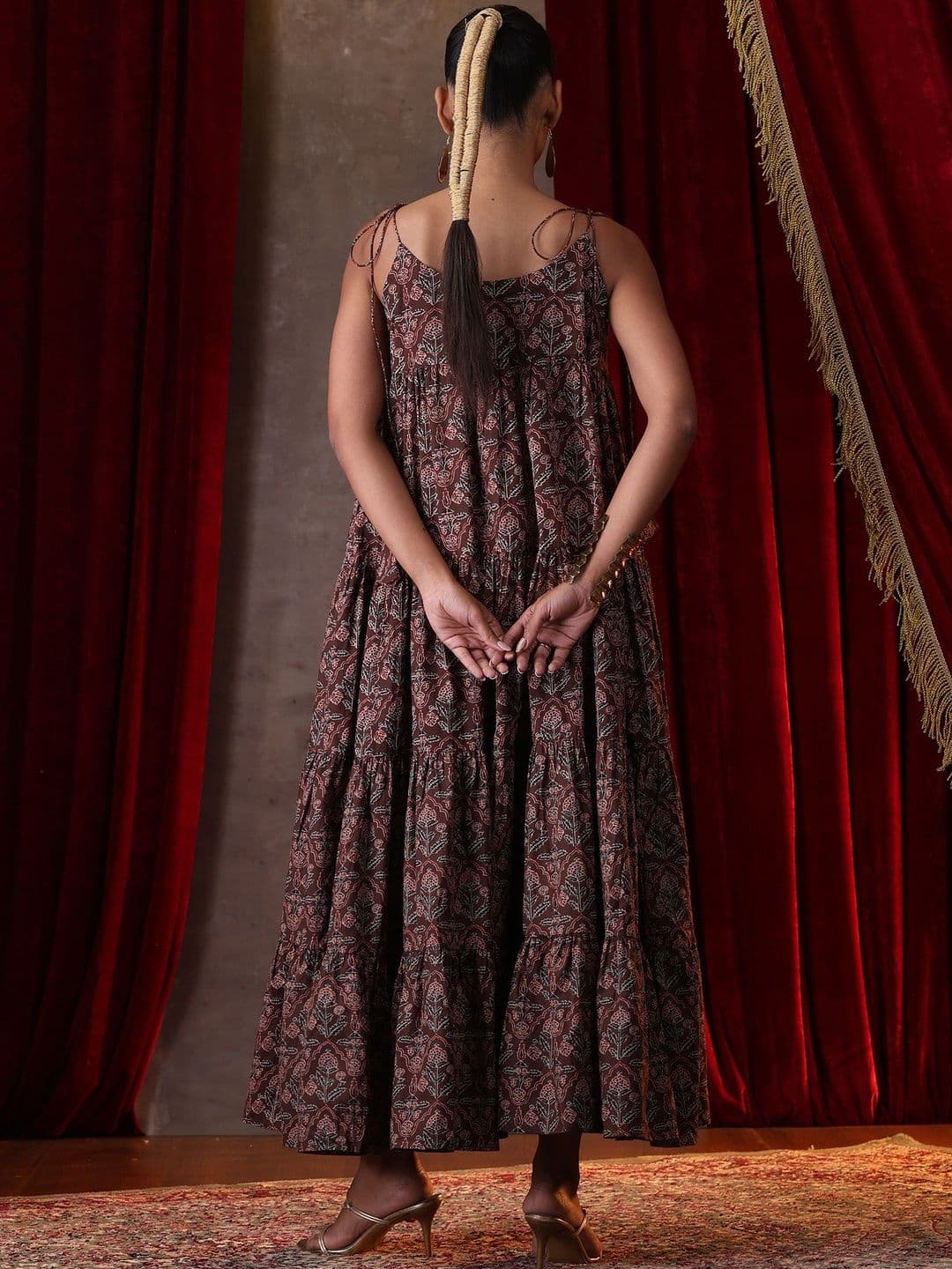 Khushal K Ethnic Motifs Print A-Line Maxi Dress thumbnail 5