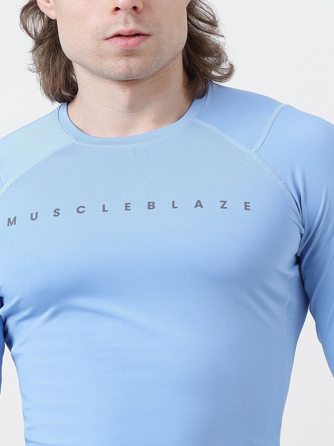 MuscleBlaze Unisex Typography Printed Round Neck Compression T-shirt thumbnail 3