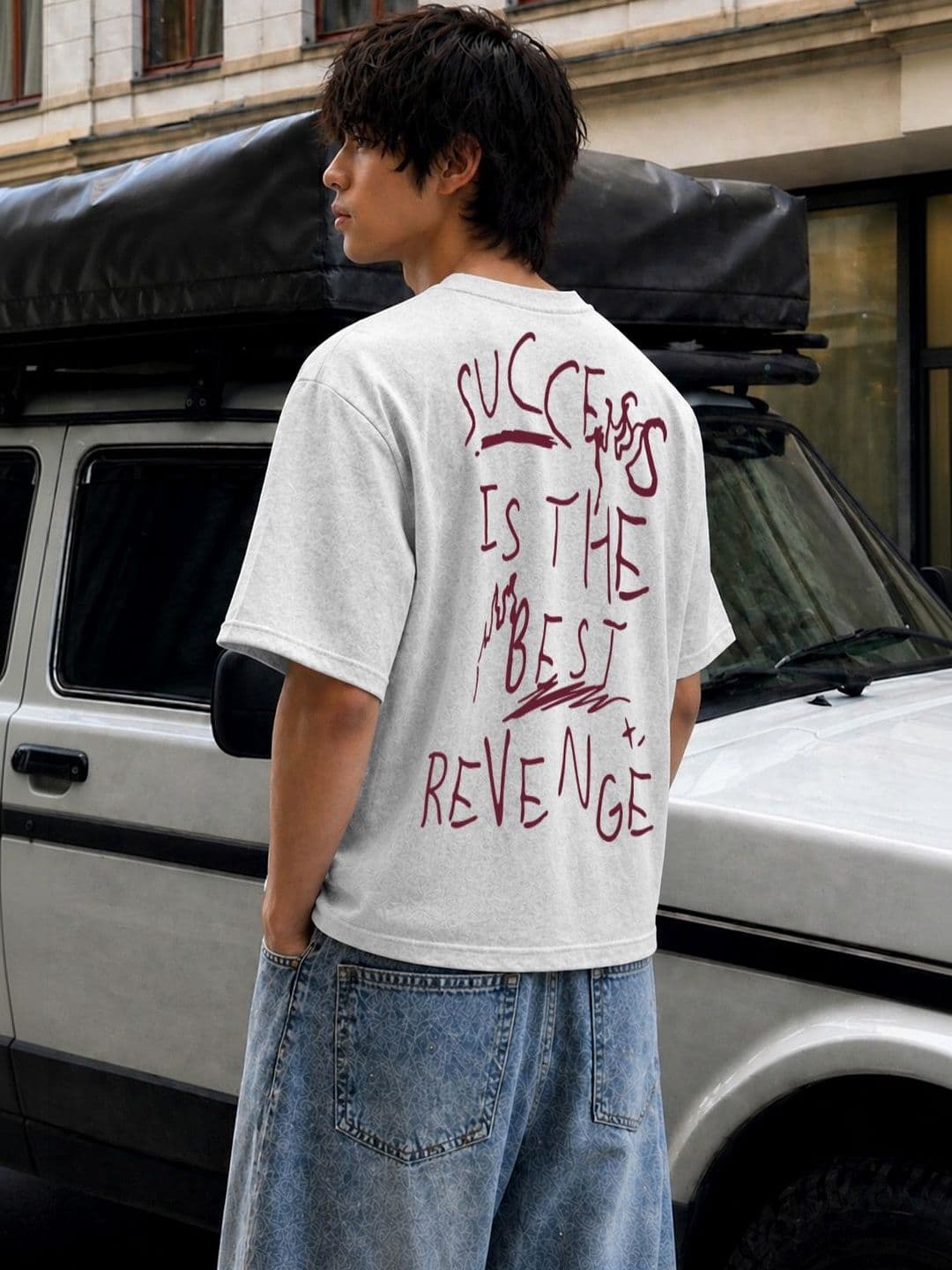 SZN Men Typography Printed Boxy T-shirt thumbnail 6