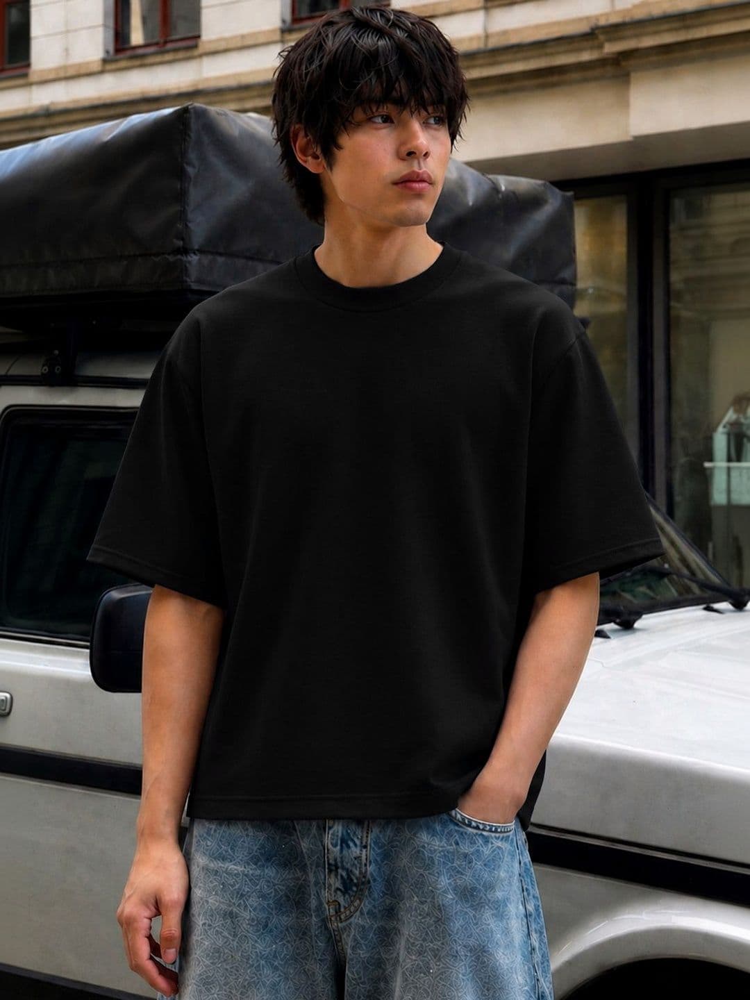 SZN Men Typography Printed Boxy T-shirt - view 1