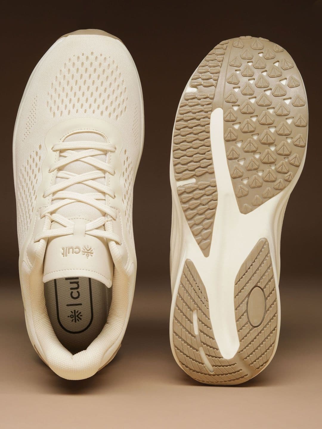 CULT Men's StridePro Running Shoes - Beige thumbnail 4