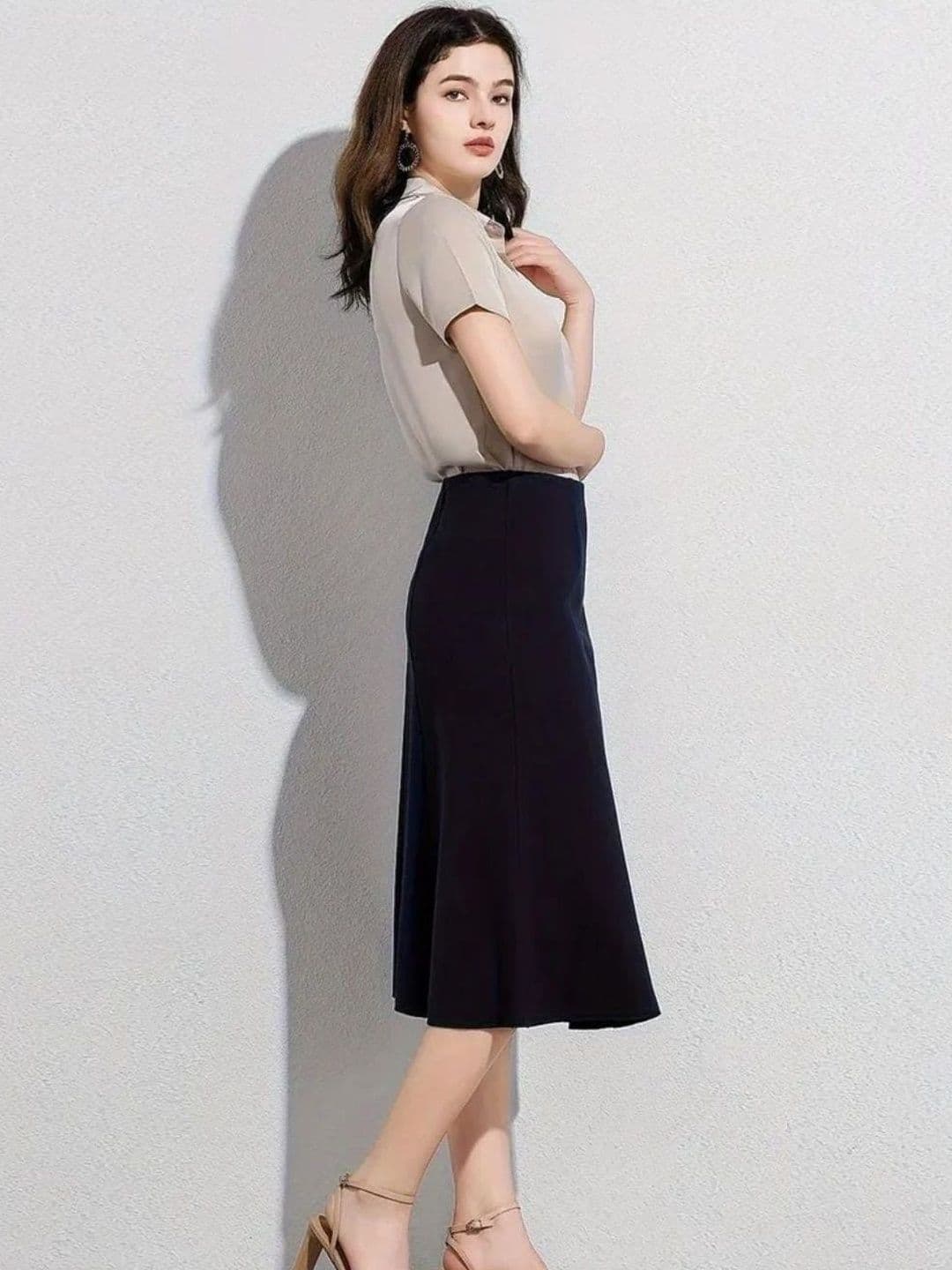 JINJIN FASHION Women Midi A-Line Skirt thumbnail 5