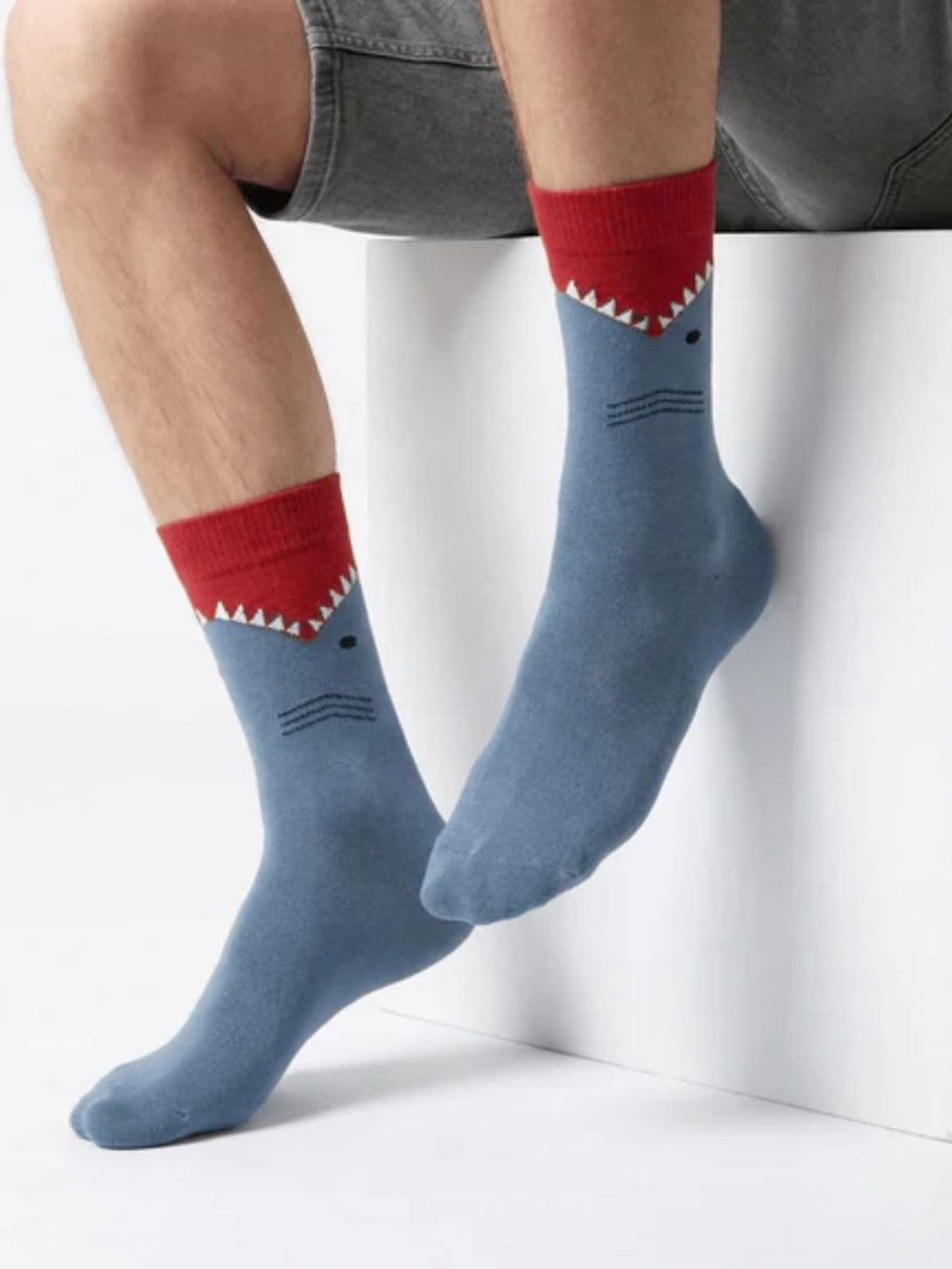 Sockscarving Unisex Pack of 3 Cotton Patterned Calf Length Socks thumbnail 2