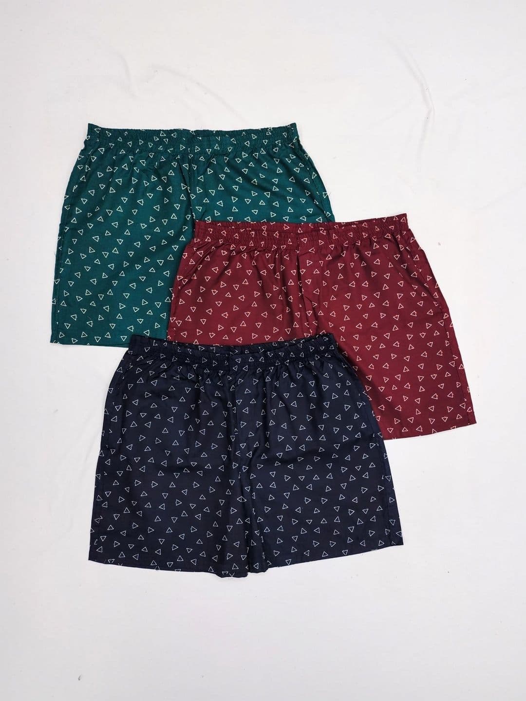 Moda Rapido Pack of 3 Printed Elasticated Mid-Rise Boxers