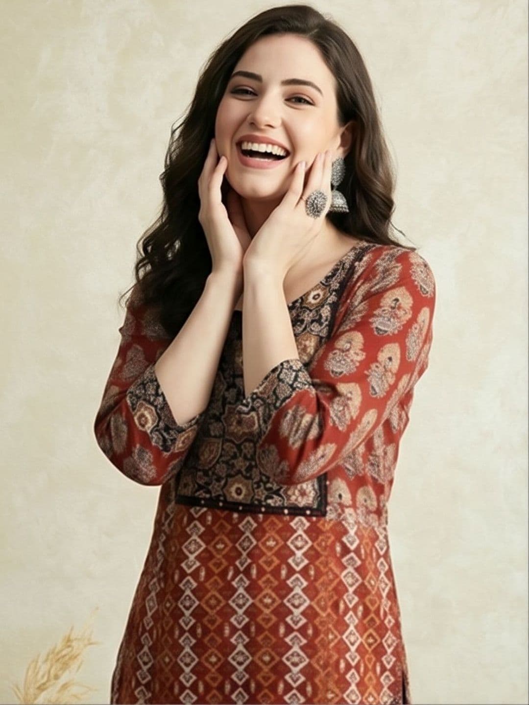 Jaipur Kurti Women Ethnic Motifs Printed Indie Prints Kurta thumbnail 3