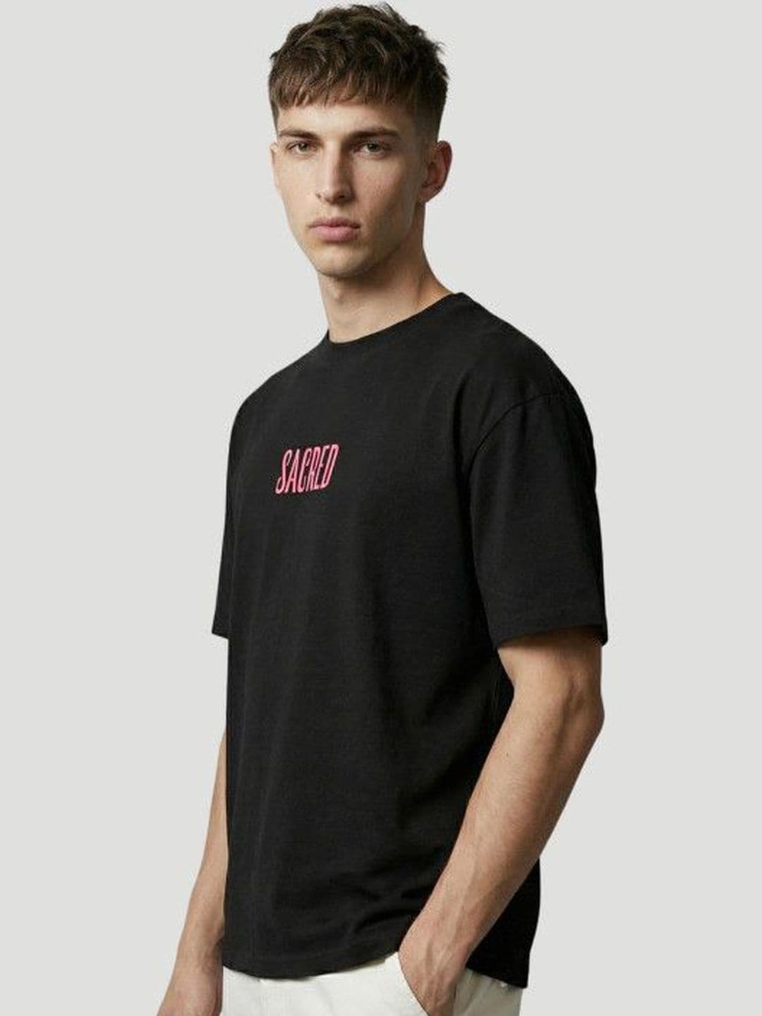 High Star Men Printed Round Neck Oversized T-shirt thumbnail 5