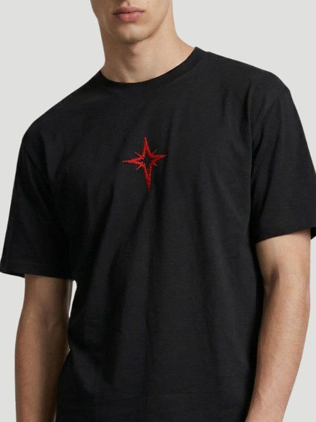 High Star Men Printed Round Neck Oversized T-shirt thumbnail 3