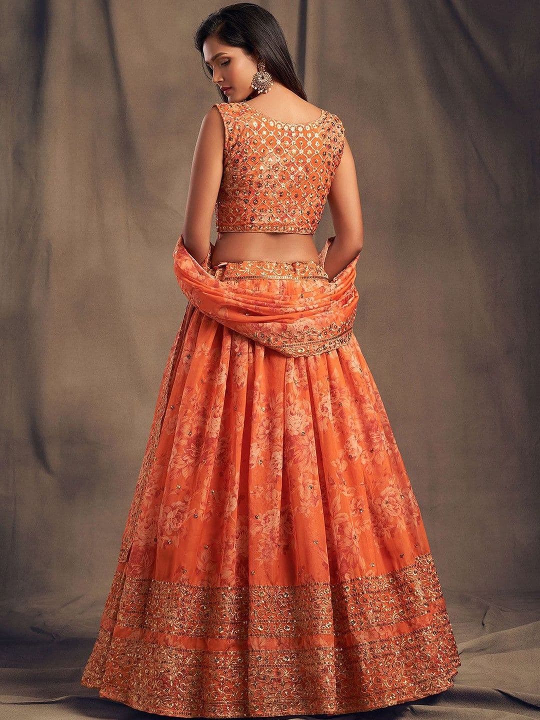 BAESD Embellished Sequinned Semi-Stitched Lehenga & Blouse With Dupatta thumbnail 6