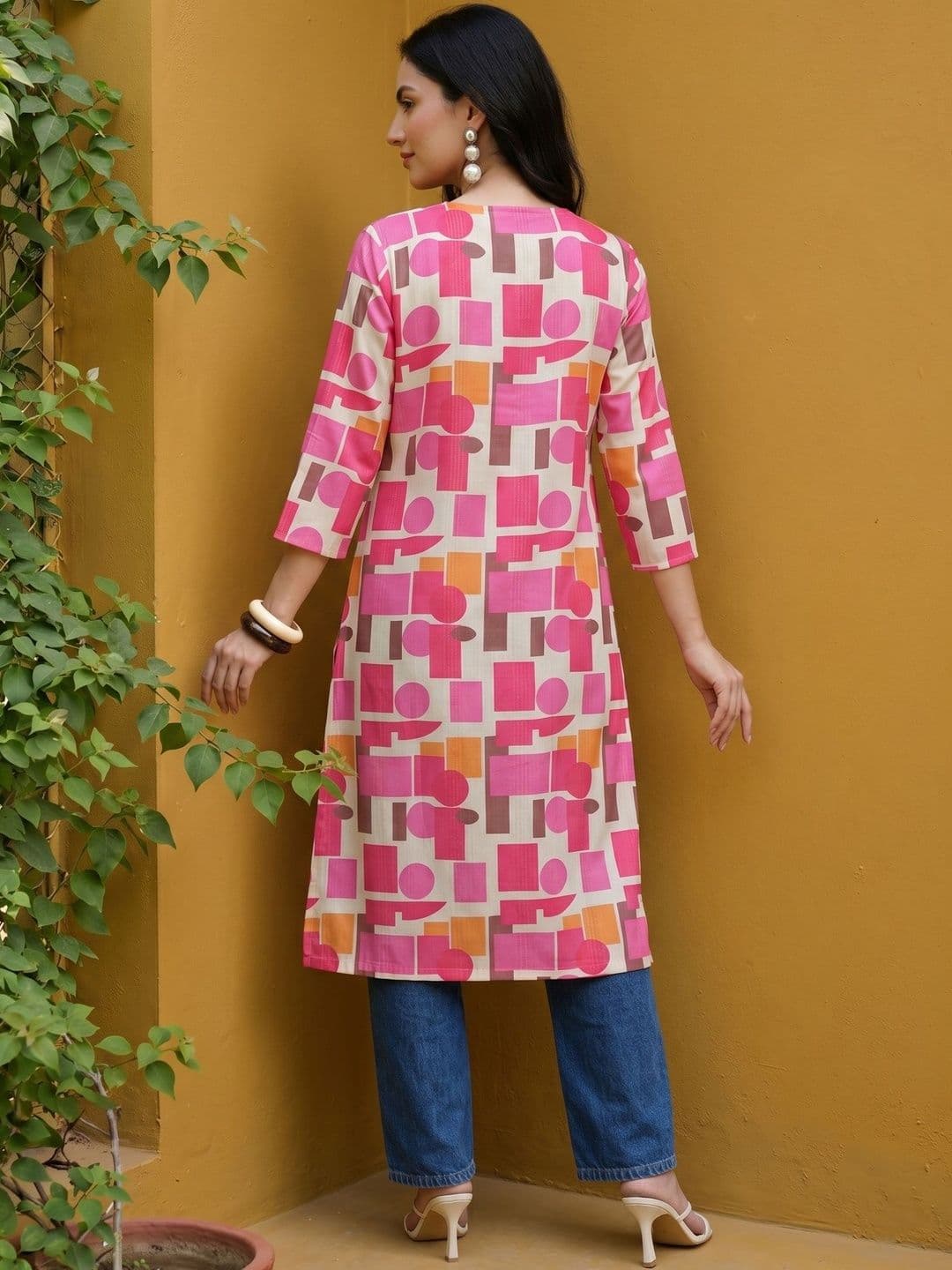 Anouk Rustic Women Geometric Printed Kurta thumbnail 5