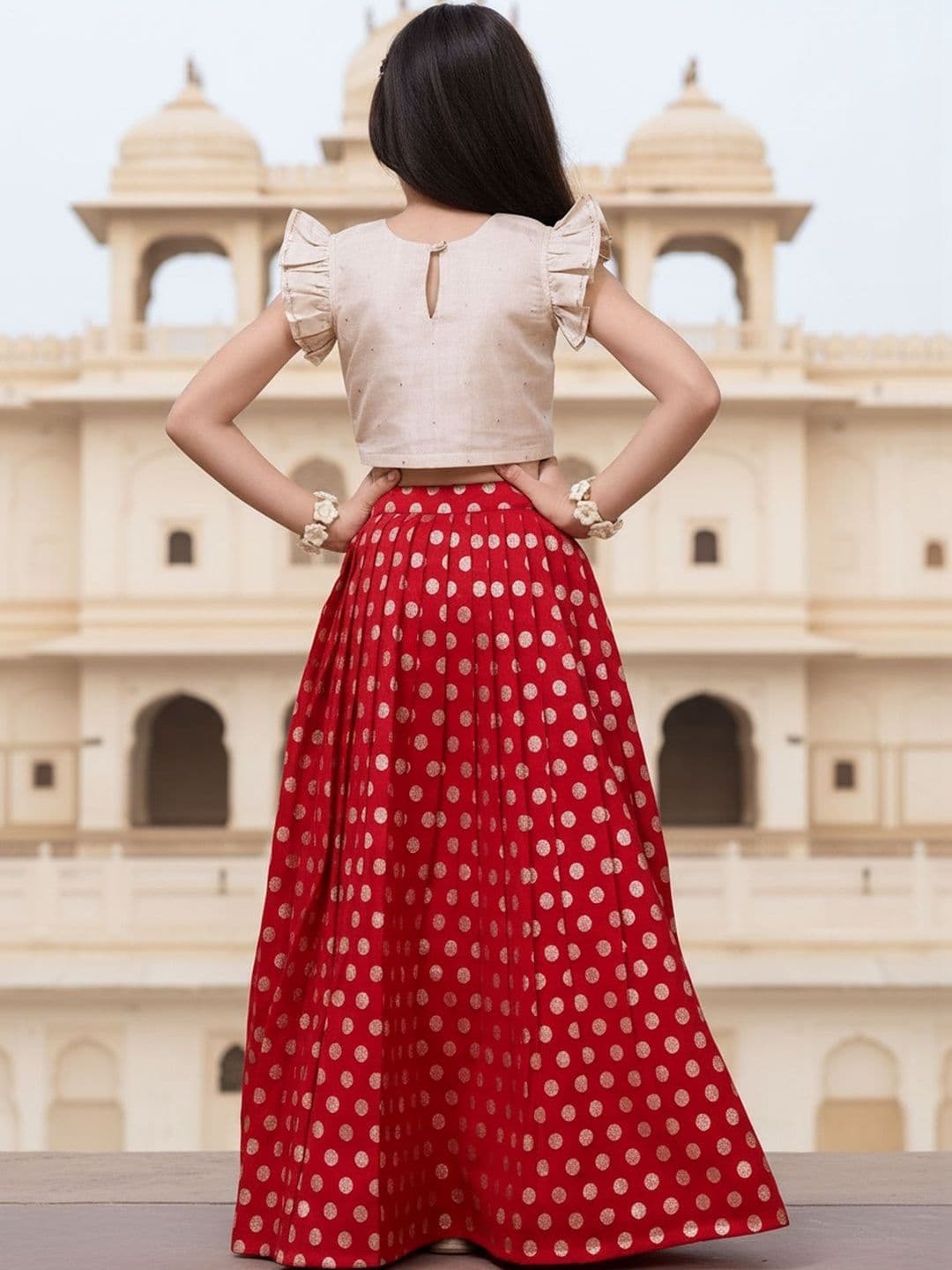 KALANANDI Girls Ready to Wear Lehenga & thumbnail 7