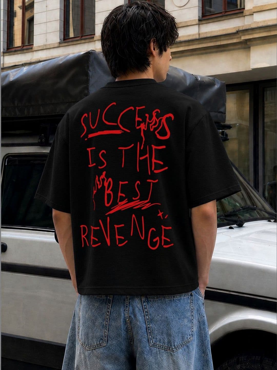 SZN Men Typography Printed Boxy T-shirt thumbnail 4