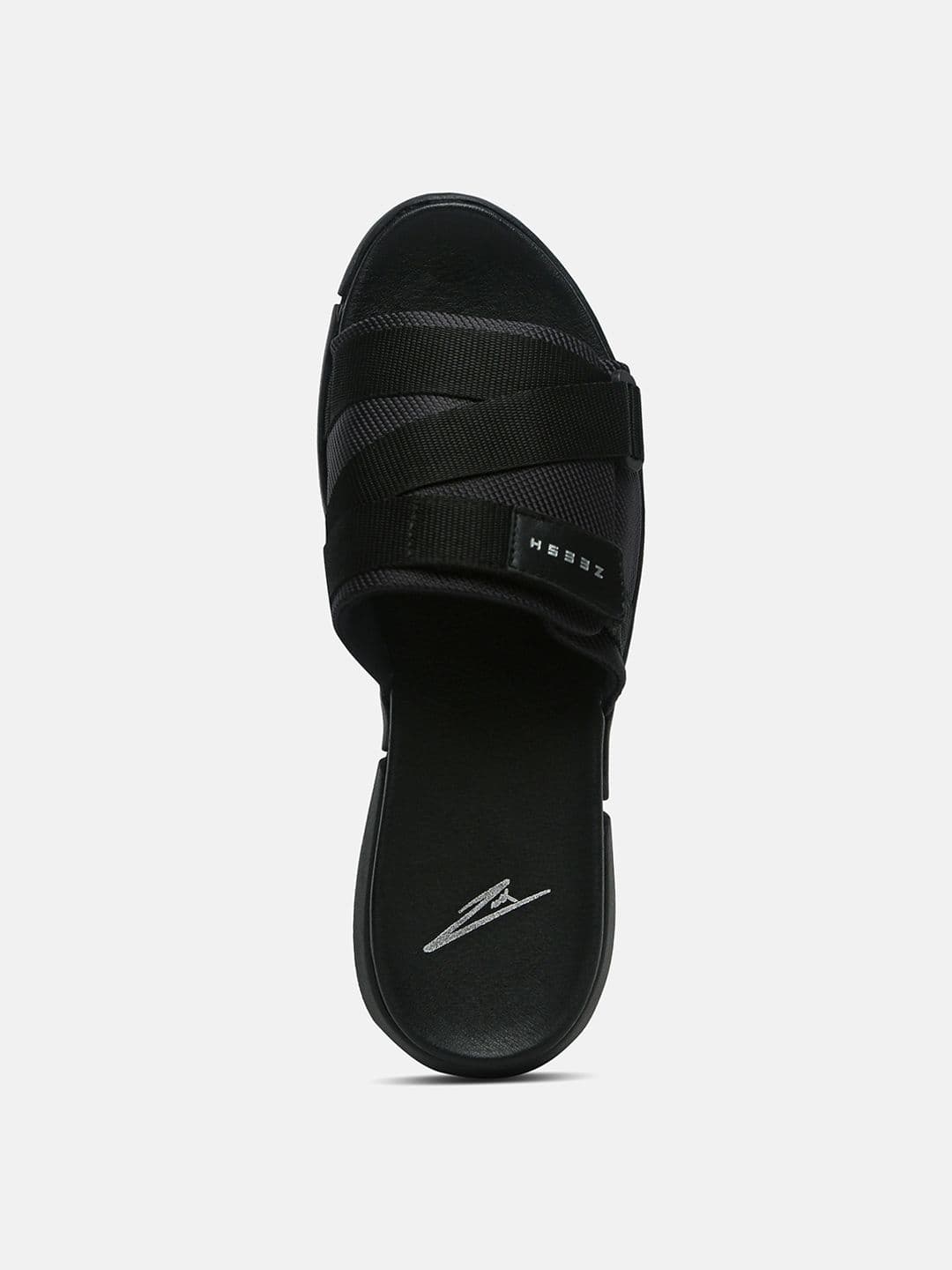 ZEESH Men Solid Forge Leather Sliders thumbnail 6