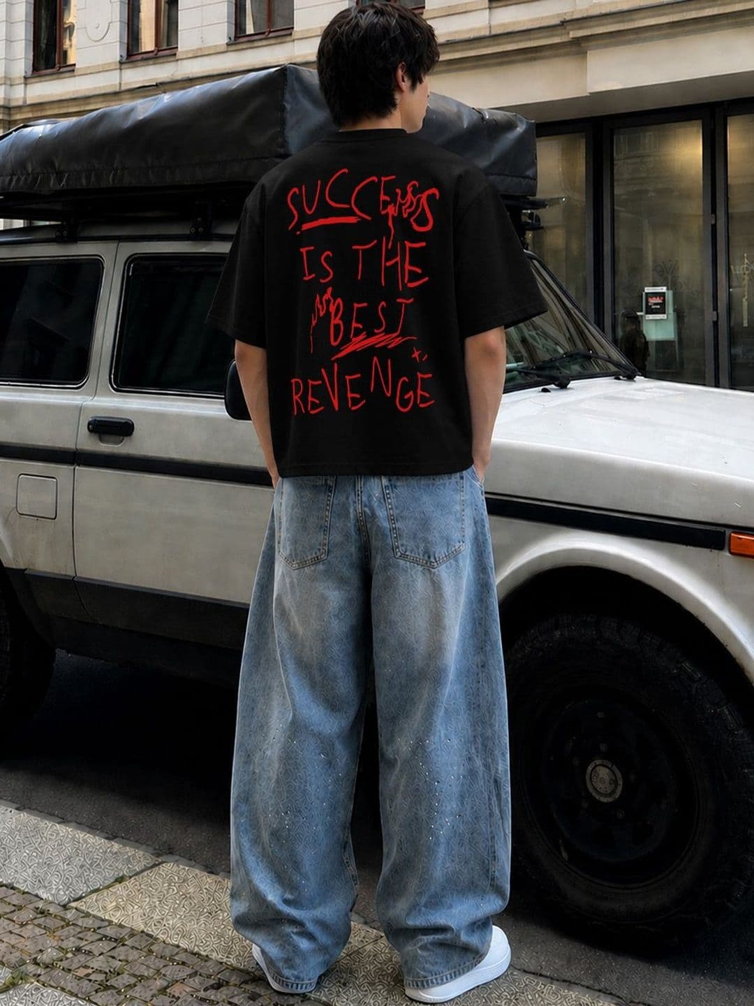 SZN Men Typography Printed Boxy T-shirt thumbnail 2