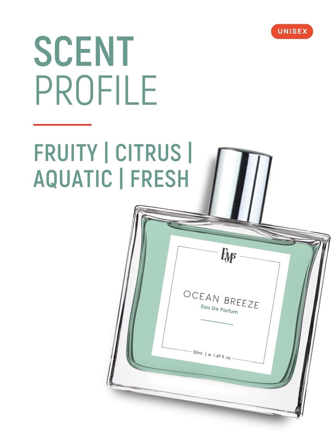 EM5 Ocean Breeze Strong & Long Lasting Eau De Parfum - 50 ml thumbnail 5