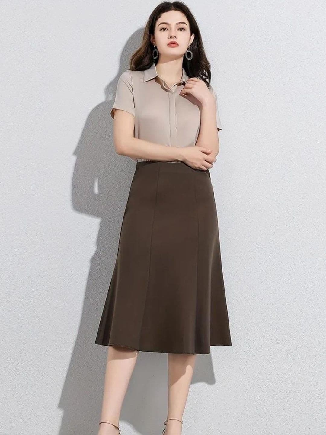 JINJIN FASHION Women Midi A-Line Skirt thumbnail 5