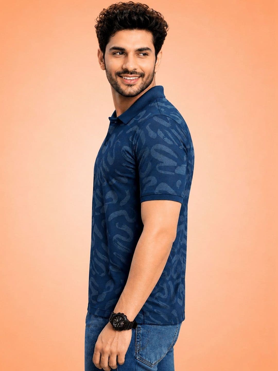 HERE&NOW Men Polo Collar T-shirt thumbnail 3