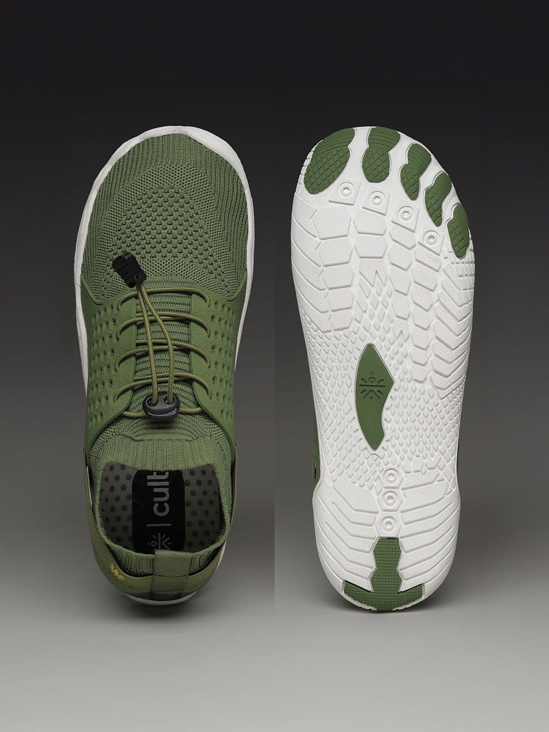 CULT Men FlexKnit Barefoot Training Shoes - Olive thumbnail 6