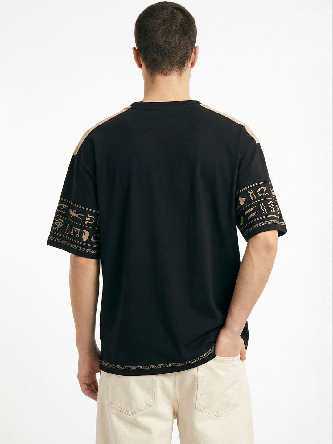 Crazymonk Graphic Printed Round Neck Cotton Oversized T-shirt thumbnail 3