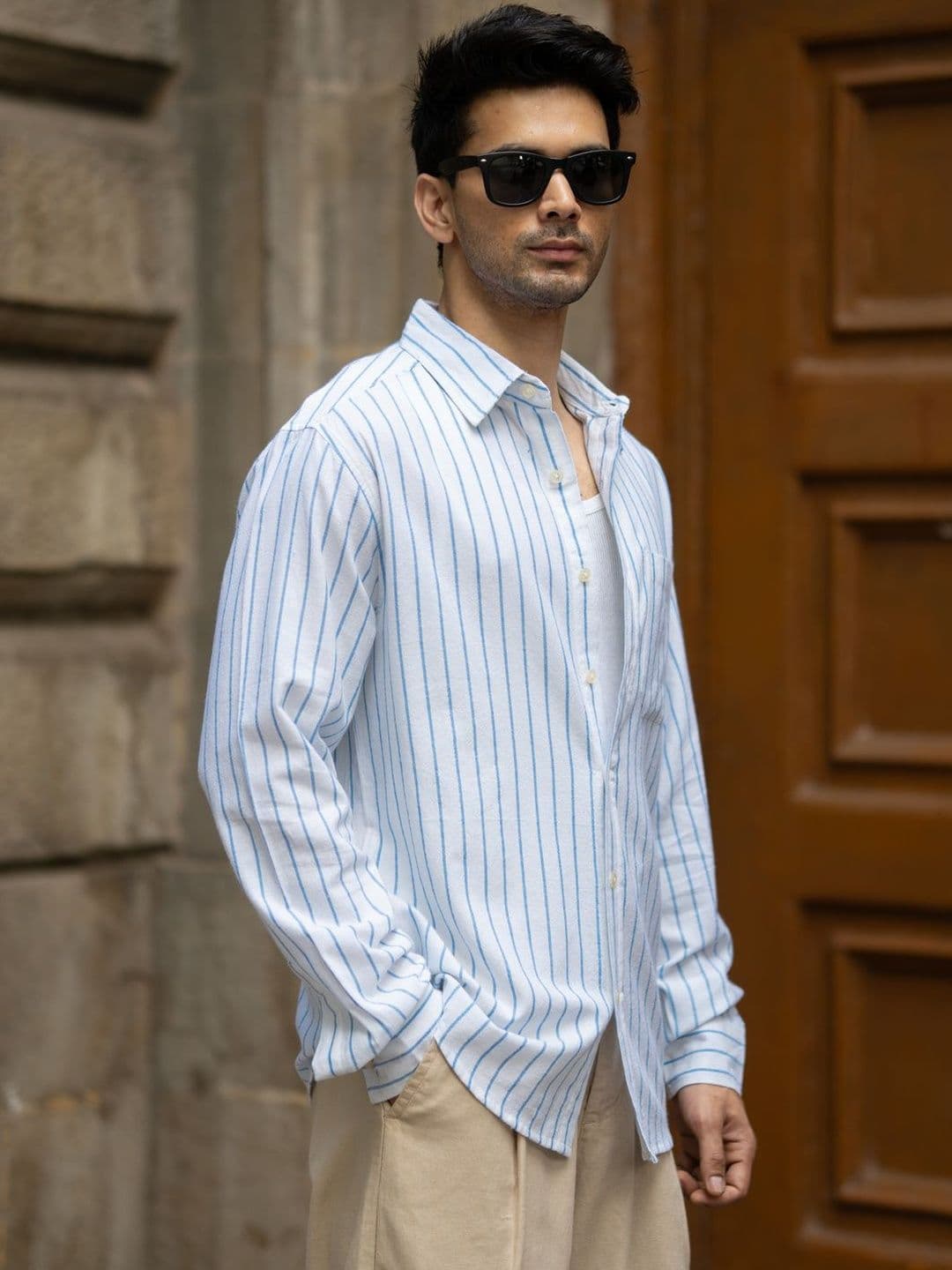 Powerlook Men Striped Casual Shirt thumbnail 5