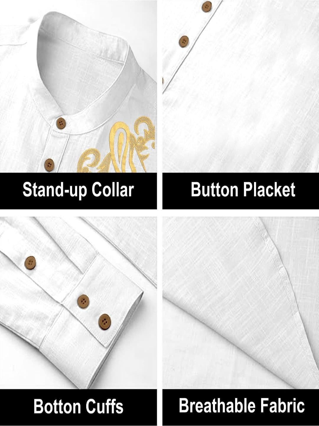 CLOTHING VEDA Men Floral Mandarin Collar Kurta thumbnail 2