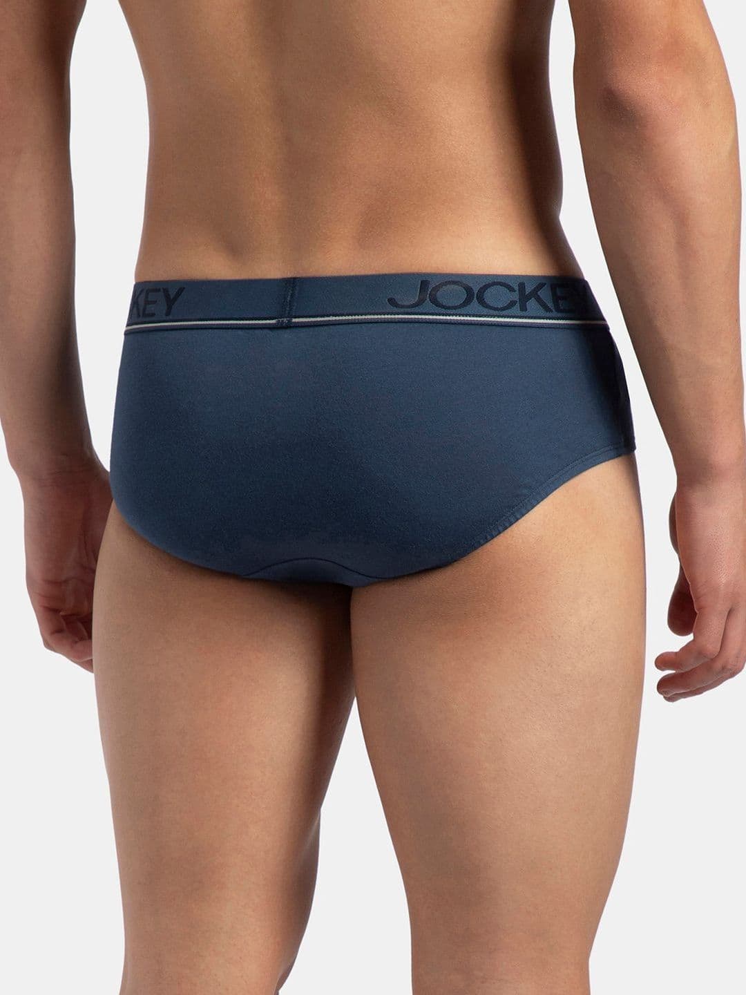 Jockey Super Combed Cotton Solid Brief with Ultrasoft Waistband - 8037 thumbnail 3