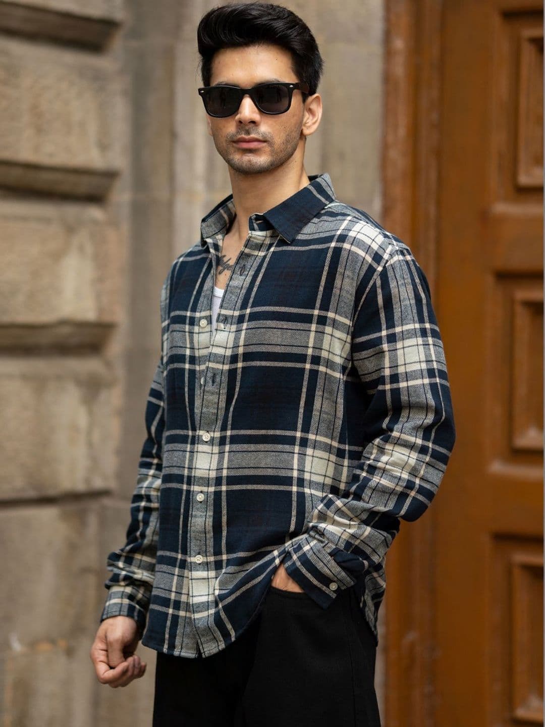 Powerlook Men Tartan Checks Checked Casual Shirt thumbnail 7