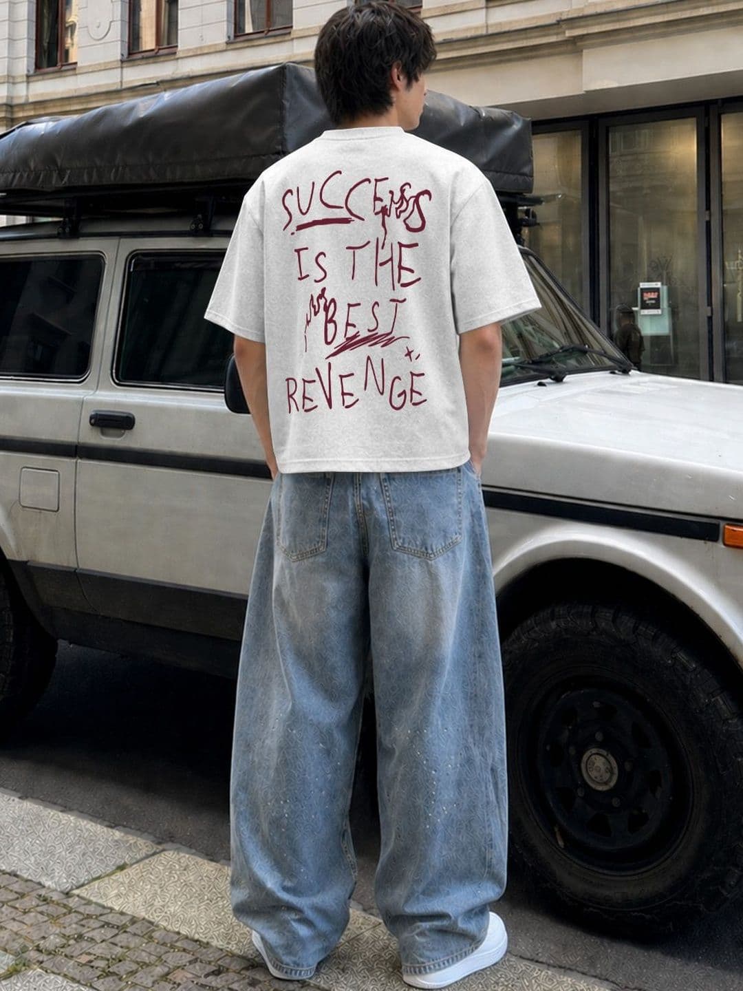 SZN Men Typography Printed Boxy T-shirt thumbnail 2