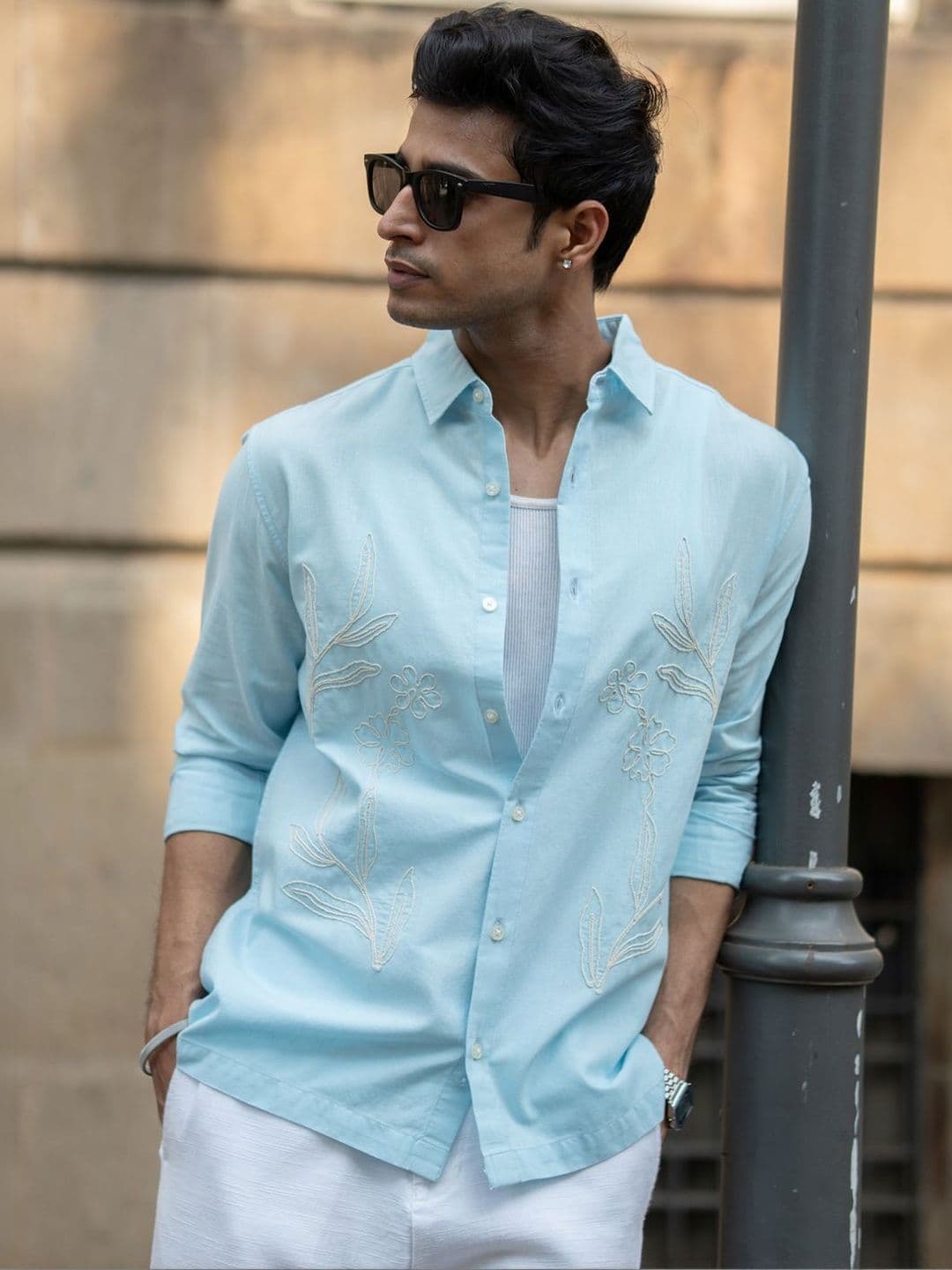Powerlook Men Spread Collar Long Sleeves Shirt thumbnail 4