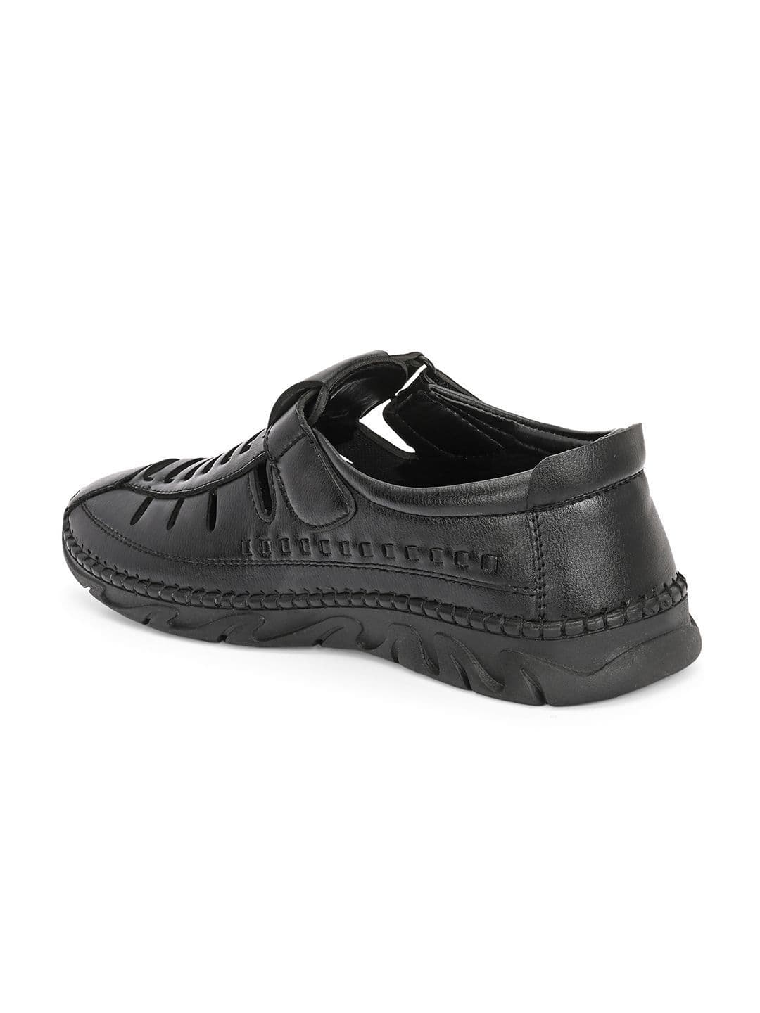 The Roadster Lifestyle Co Men Leather Velcro Fisherman Sandals thumbnail 5