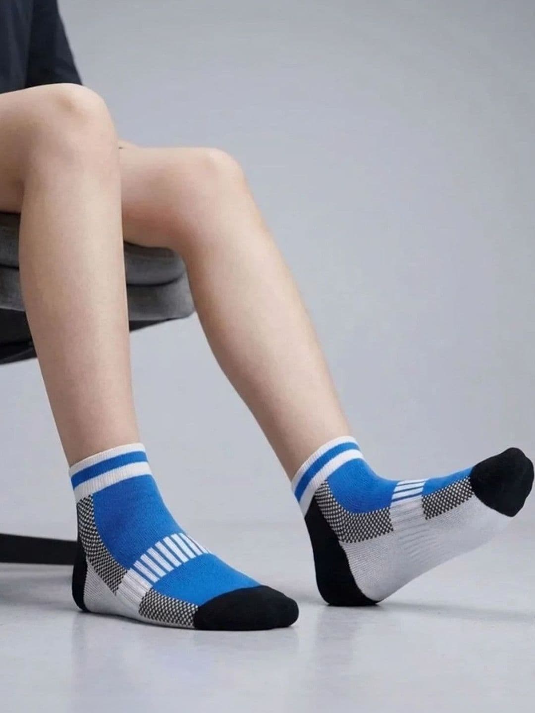 Sockscarving Unisex Pack of 5 Cotton Colourblocked Ankle Length Socks thumbnail 4