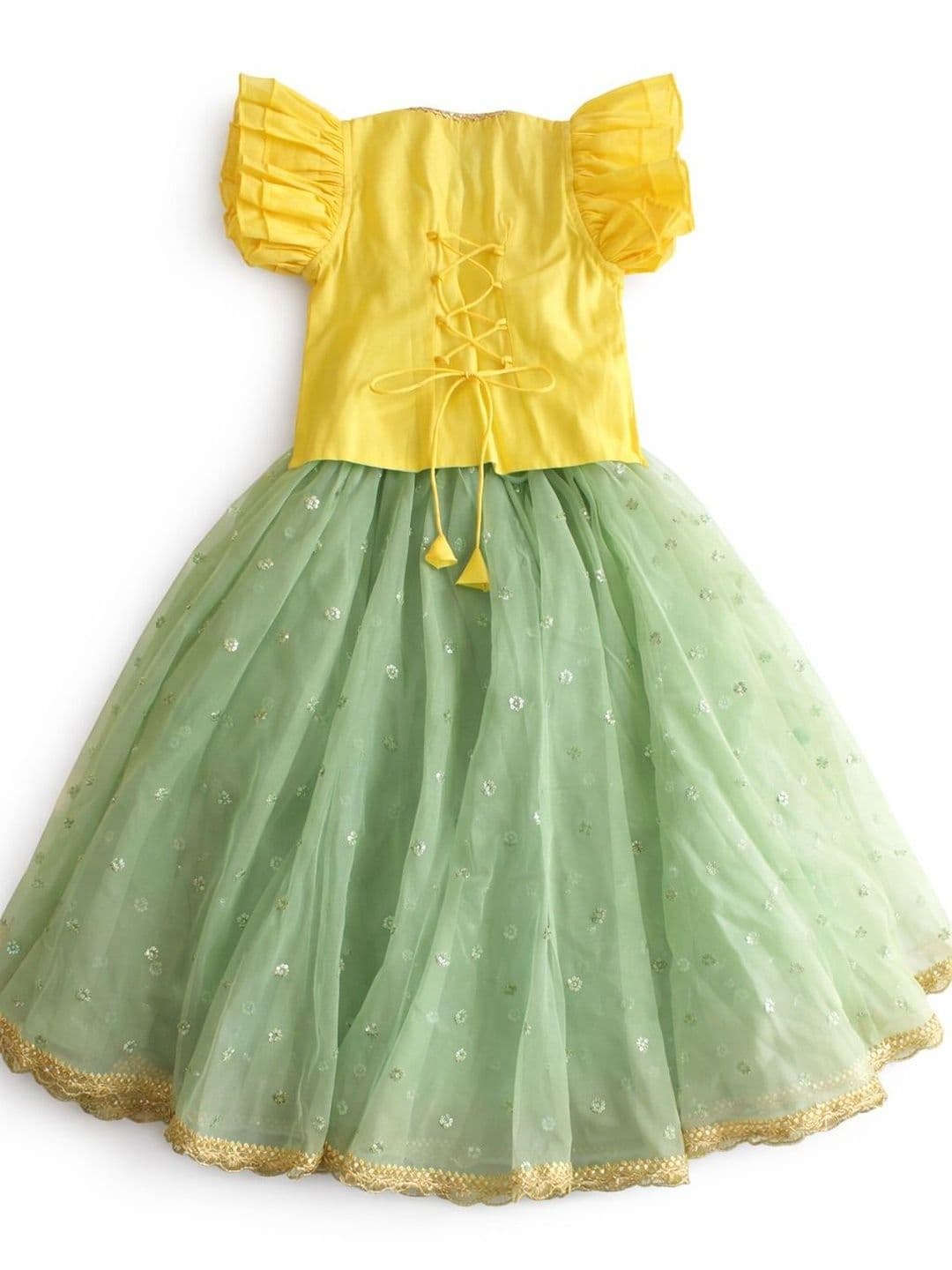 Boppity Boo Girls Block Print Ready to Wear Lehenga & Semi-Stitched thumbnail 6